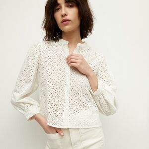 Veronica Beard Vitale Eyelet Blouse